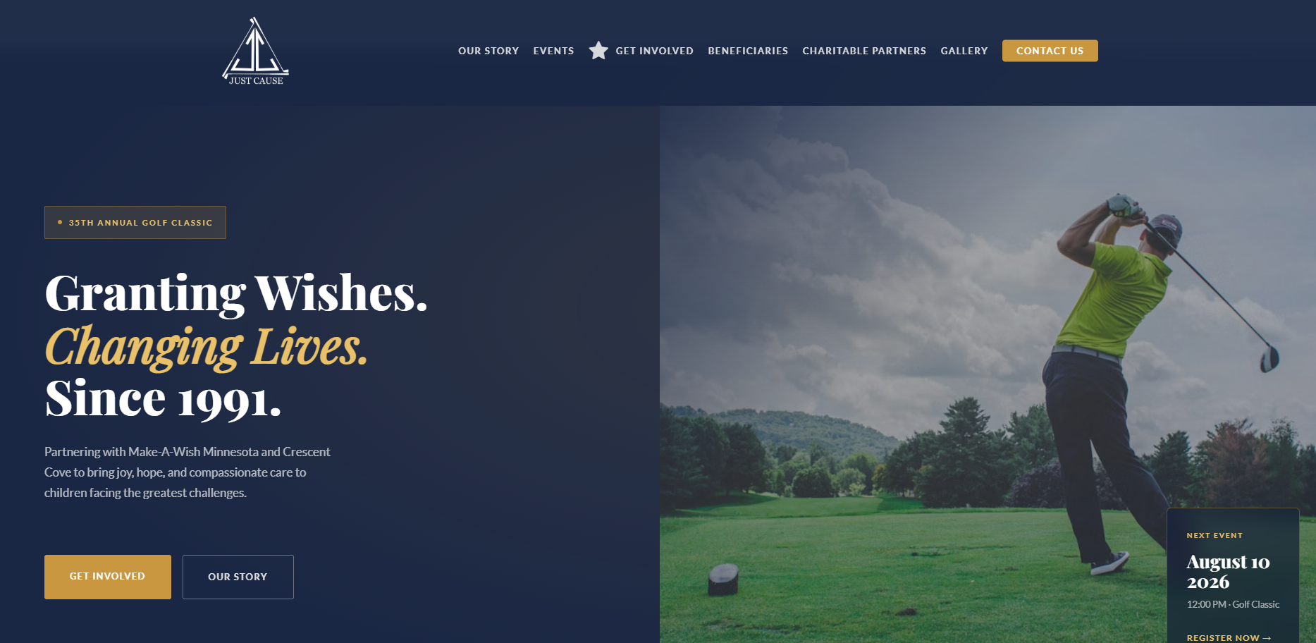 Just Cause Charity website