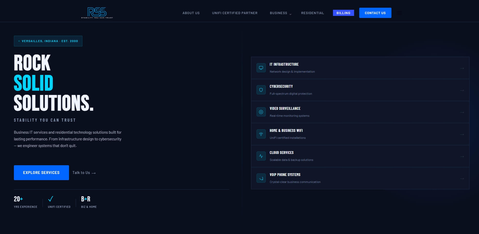 Rock Solid Solutions website